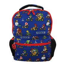 Школьный рюкзак Nintendo Mario Kart для мальчиков и девочек-подростков, 16 дюймов (синий, один размер) Nespresso