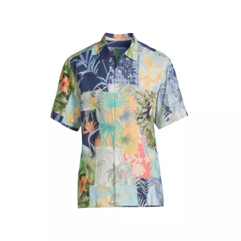 Шелковая рубашка на пуговицах Patchwork In Paradise Tommy Bahama