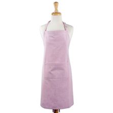 32&#34; Pink Chambray Chef Kitchen Apron with Pocket and Extra Long Ties CC Home Furnishings