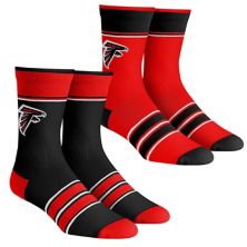Youth Rock Em Socks Atlanta Falcons Multi-Stripe 2-Pack Team Crew Sock Set Unbranded