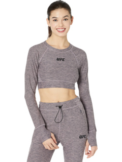 Укороченный пуловер с длинными рукавами и круглым вырезом UFC