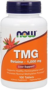 TMG 1000 мг, 200 таблеток поддержка уровня гомоцистеина NOW Foods