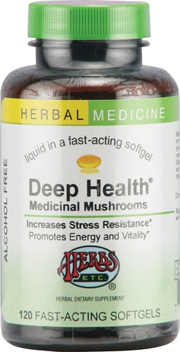 Травы и т. д. Лекарственные грибы Deep Health® — 120 капсул Herbs Etc.
