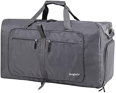 Дорожная сумка woogwin Travel Duffel Bag, большая, складная, водонепроницаемая, для пляжа, плавания, бассейна, спорта, зала Woogwin