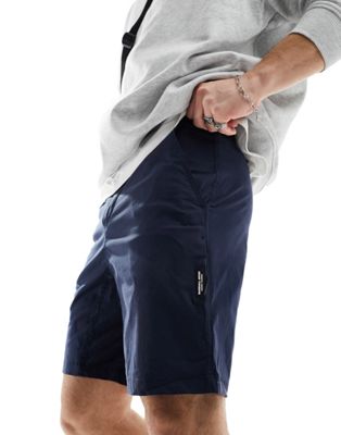 Marshall Artist zip side pocket shorts in navy Marshall Artist