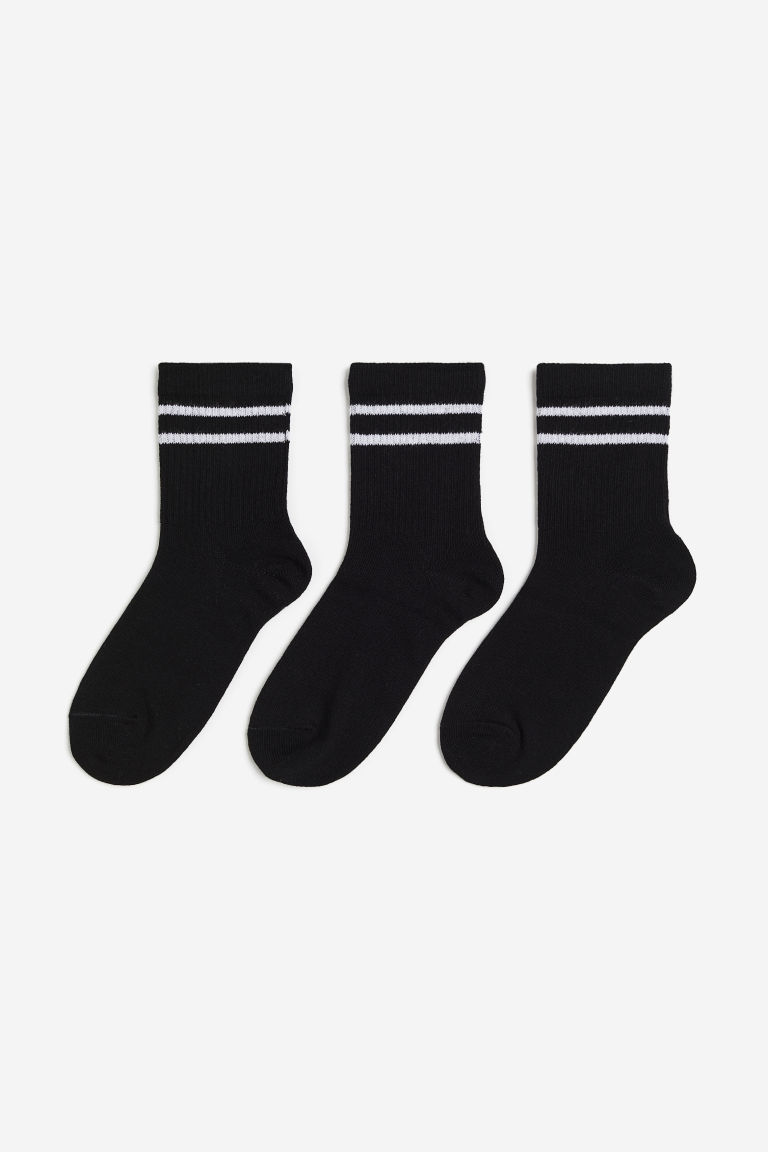 3 пары спортивных носков из ткани DryMove™ H&M