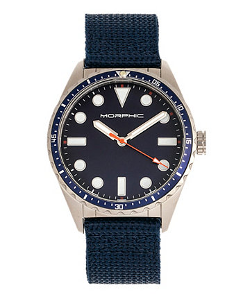 Женские часы серии M69 черного, коричневого, синего или оливкового цвета с парусиновым ремешком, 45 мм Morphic