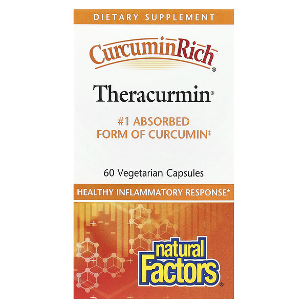 CurcuminRich, Theracurmin - 60 вегетарианских капсул - Natural Factors Natural Factors