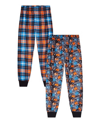 Big Boys 2 Pack Pajama Pants Set, 2 Pieces Max & Olivia