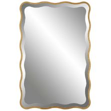 Совершеннейшее золотое зубчатое зеркало Aneta Uttermost