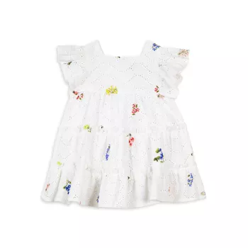 Для маленьких девочек &amp; Платье с цветочным принтом и люверсами для маленькой девочки Tartine et Chocolat
