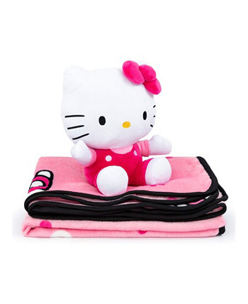 Мини-подушка Hello Kitty Hello Girly Buddy, набор из 2 шт., Плед Jay Franco