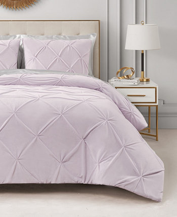 Kiss Pleat Plush 3-Pc. Comforter Set, King Juicy Couture