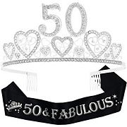 50th Birthday Sash And Tiara For Women Meant2tobe