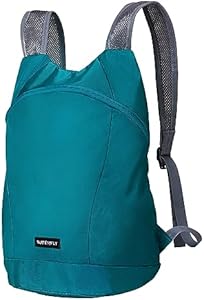 WATERFLY Foldable Lightweight Hiking Backpack: 15L Packable Traveling Daypack Men Women Ultralight Thin Casual Day Pack Bag for Outdoor Sports Camping Beach Park (Black) WATERFLY