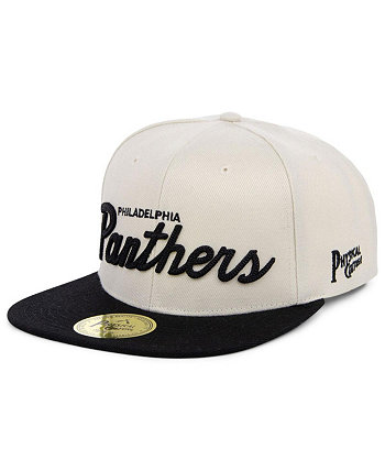 Men's Cream Philadelphia Panthers Black Fives Snapback Adjustable Hat Physical Culture