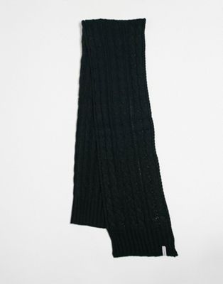 Черный вязаный шарф с логотипом Farah Farah