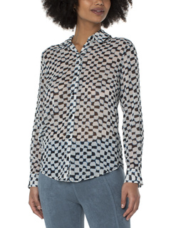 Button-Up Woven Blouse Liverpool