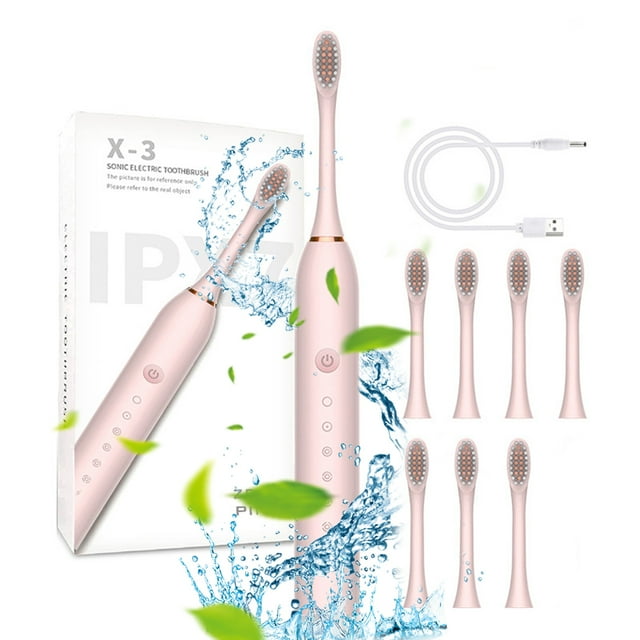 Electric Toothbrush Electric Toothbrush with 8 Brush Heads 6 Cleaning Modes Upgraded Electric Toothbrush Longer Life Faster Chargin NuoCaiYun