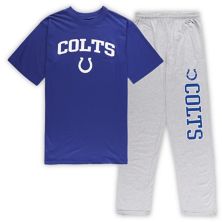 Men's Concepts Sport Royal/Heather Gray Indianapolis Colts Big & Tall T-Shirt & Pants Sleep Set Unbranded