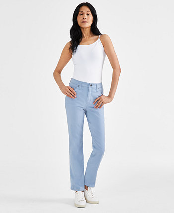Женские прямые джинсы с высокой посадкой, созданные для Macy's Style & Co