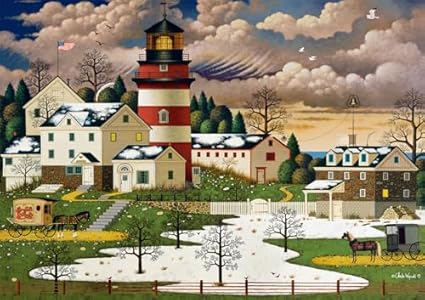 Buffalo Games - Charles Wysocki - Twilight Sentinel - 500 Piece Jigsaw Puzzle for Adults -Challenging Puzzle Perfect for Game Nights - Finished Size is 21.25 x 15.00 Buffalo Games