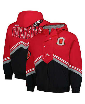 Men's Scarlet/Black Ohio State Buckeyes Throw It Back Retro Full-Zip Windbreaker Jacket Mitchell & Ness