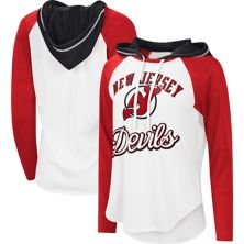 Женская футболка G-III Sports by Carl Banks бело-красная футболка с капюшоном New Jersey Devils MVP реглан In The Style