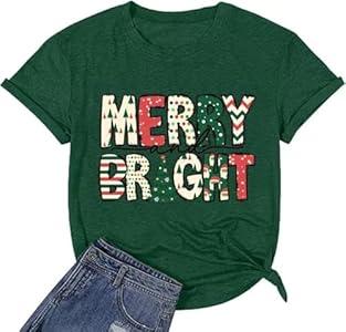 Merry Christmas Shirts for Women Funny Snowflake Graphic Print Holiday T Shirt Winter Casual Short Sleeve Xmas Tee Tops Dapiaoliang