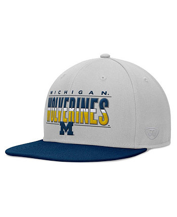 Мужская серая шляпа Michigan Wolverines Hudson Snapback Top of the World