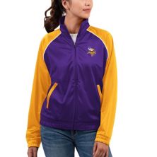 Women's G-III 4Her by Carl Banks  Purple Minnesota Vikings Showup Fashion Dolman Full-Zip Track Jacket In The Style