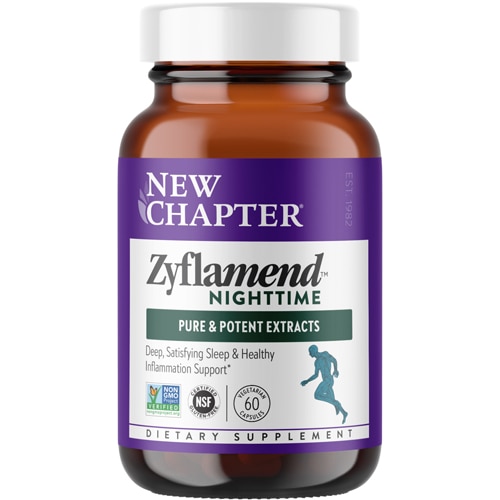 Zyflamend™ Nighttime – 60 вегетарианских капсул для улучшения сна и поддержания здоровья New Chapter