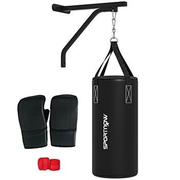 Soozier Heavy Bag Wall Mount Set With Unfilled Punching Bag & Bracket Soozier