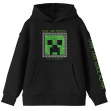 Boys 8-20 Minecraft Creeper Face Graphic Hoodie Minecraft