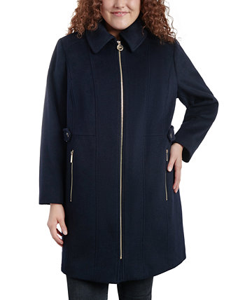 Женское пальто больших размеров с клубным воротником и молнией спереди Michael Kors