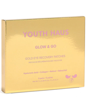 Восстанавливающие патчи для глаз Youth Haus Glow & Go Gold, 5 шт. Skin Gym