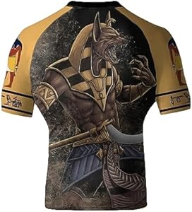 Raven Fightwear Men's Anubis Short Sleeve BJJ Rash Guard MMA Black Raven Fightwear