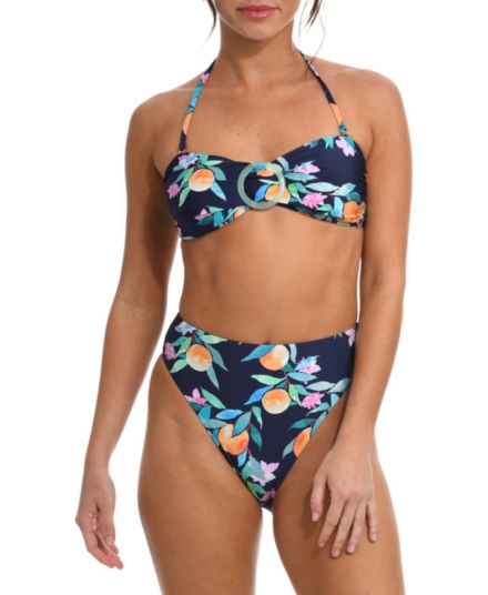 Floral Print Halterneck Bikini Top Sunshine 79