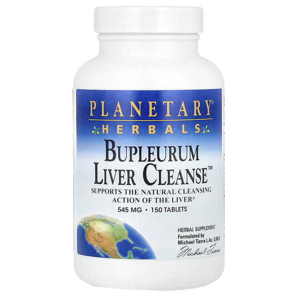 Bupleurum Liver Cleanse - 545мг - 150 таблеток - Planetary Herbals Planetary Herbals