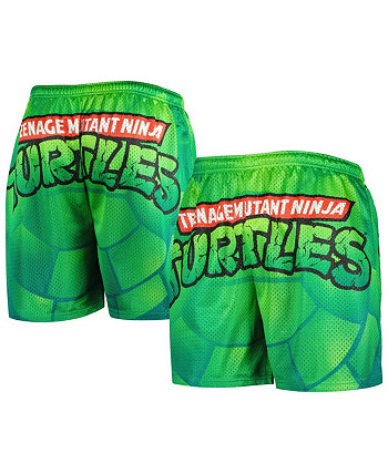 Men's Green Teenage Mutant Ninja Turtles Logo Retro Shorts Chalk Line