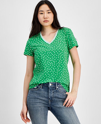 Женская футболка с короткими рукавами и принтом Tommy Hilfiger