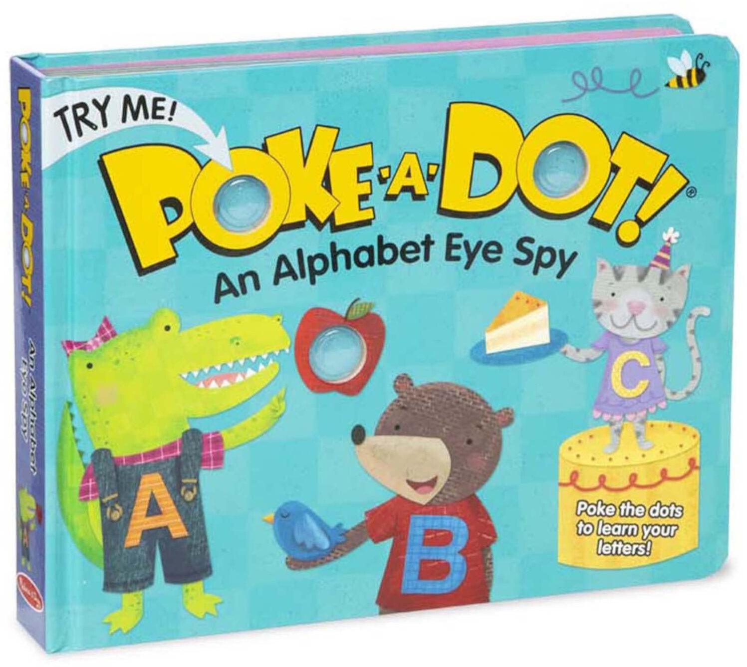 Детская книга Мелиссы и Дуга - Poke-a-Dot: An Alphabet Eye Spy (настольная книга с кнопками для нажатия) Melissa & Doug
