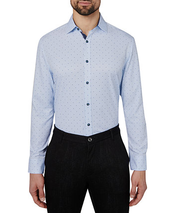 Мужская классическая рубашка обычного кроя без железа с геопринтом Society of Threads