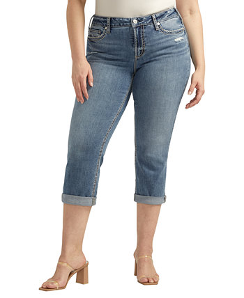Plus Size Suki Mid Rise Curvy Fit Capri Jeans Silver Jeans Co.