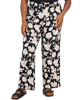 Широкие брюки с принтом размера плюс, созданные для Macy's J&M Collection