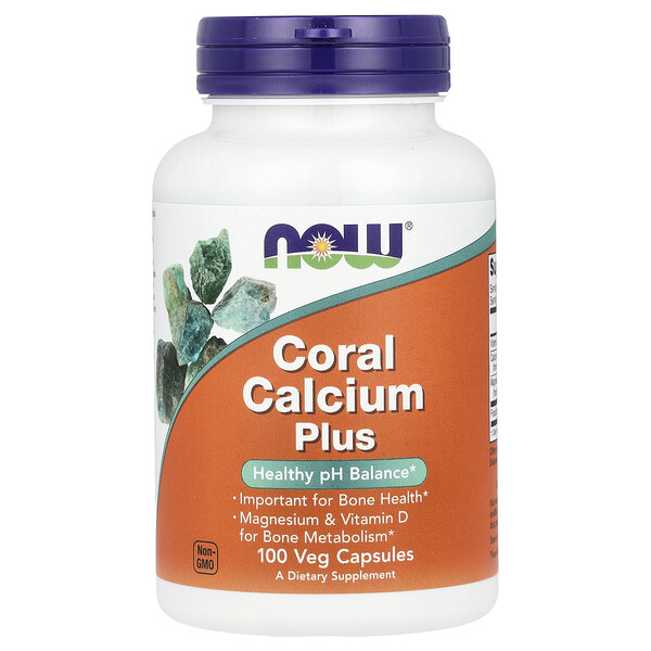 Коралловый Кальций Плюс - 100 растительных капсул - NOW Foods NOW Foods