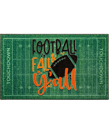 Призматический футбольный коврик Fall Yall размером 2 фута 6 x 4 фута 2 дюйма Mohawk