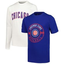 Комбинированный комплект футболок с футболками Chicago Cubs Royal/белого цвета Youth Stitches Stitches