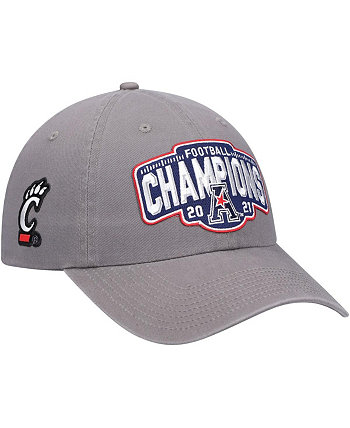 Мужская темно-серая регулируемая шляпа Cincinnati Bearcats 2021 AAC Football Conference Champions в раздевалке Crew Crew Zephyr