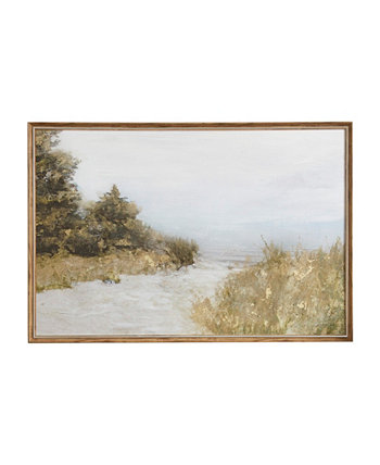 Холст с гелевым покрытием в раме Lake Walk, 25,2 дюйма x 37,2 дюйма Martha Stewart